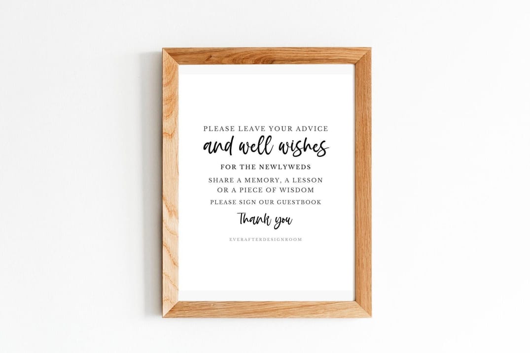 Advice Sign Ideas That Guests Actually Write On